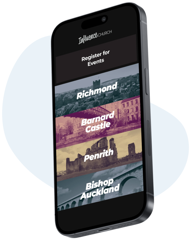 Registration screen for church events in church app